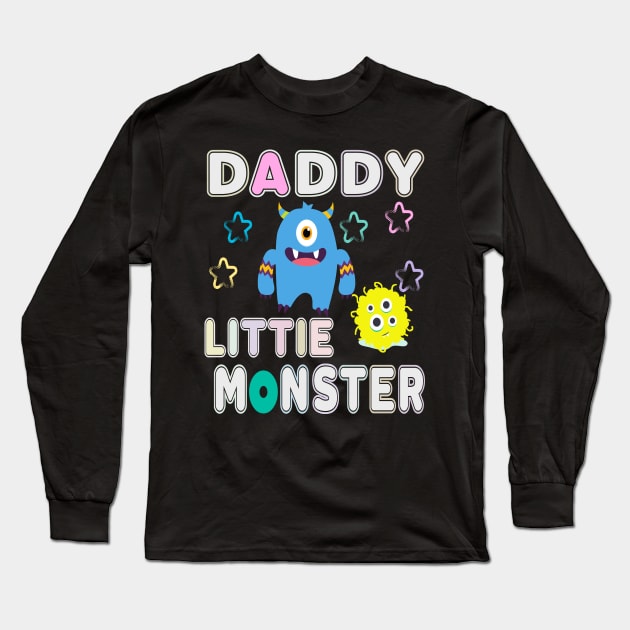 daddys little monster youth Long Sleeve T-Shirt by Darwish